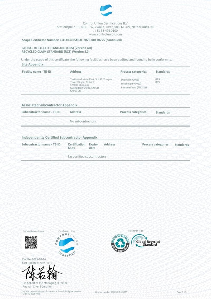 Redacted GRS supplier scope certificate preview 3 of 3 for material-route review